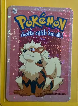 ARCANINE 1 Pokemon Pocket Monsters Japanese Vending Prism Sticker LP Holo Foil - Image 1