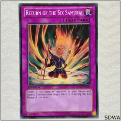 Return of the Six Samurai - SDWA-EN034 - Common 1st Edition Yugioh - Image 1