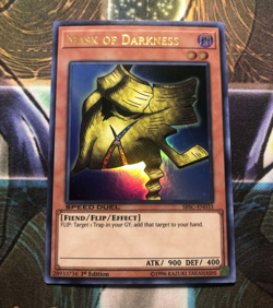 *** MASK OF DARKNESS *** 1ST EDITION ULTRA RARE (MINT/NM) SBSC-EN033 YUGIOH! - Image 1