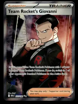 Team Rocket's Giovanni 225/182 Ultra Rare Destined Rivals Pokemon Card - Image 1