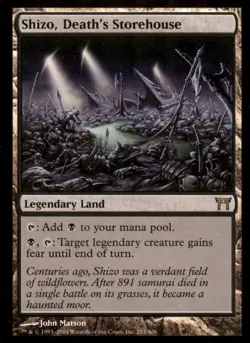 1993-04 Magic the Gathering MTG #283 Shizo, Death's Storehouse - Legendary Land - Image 1