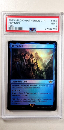 2023 MTG Magic the Gathering LOTR Lord of the Rings Foil #259 Rivendell PSA 9 - Image 1
