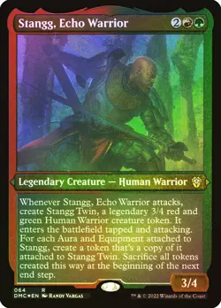 MTG FOIL Stangg, Echo Warrior Foil Etched - Dominaria United Commander #064 - Image 1