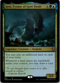 MTG Magic The Gathering Aesi Tyrant Foil Commander Legends Played See Scan - Image 1