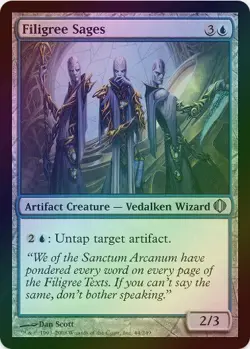 1 x Filigree Sages - Foil - Shards of Alara - LP - MTG - EOF - Image 1