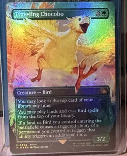 Traveling Chocobo M 0406 Borderless Foil MTG: Final Fantasy - NM+ - Image 1