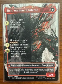 Clive, Ifrit's Dominant 0318 Borderless Final Fantasy MTG Near Mint Ifrits - Image 2