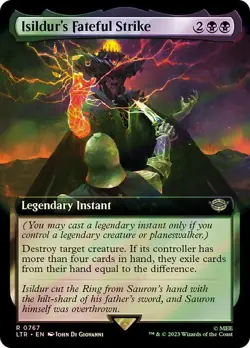 Isildur's Fateful Strike Surge Foil Extended Art Lord of the Rings NM MTG - Image 1