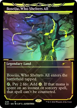 Magic The Gathering MTG BOSEIJU, WHO SHELTERS ALL FOIL NEON INK Secret Lair NM - Image 1