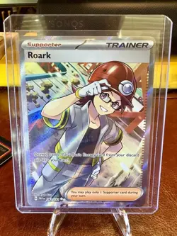 Pokemon Roark 242/182 Paradox Rift Scarlet & Violet Ultra Rare Full Art Trainer - Image 1