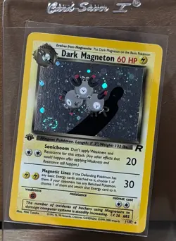 Pokemon Cards: Team Rocket 1st Edition Rare Holo: Dark Magneton 11/82 NM - Image 1