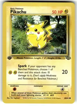 Pokemon TCG Jungle 1st Edition #60/64 Pikachu LP+ - Image 1