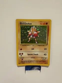 Pokemon TCG Hitmonchan Base Set, Holo Unlimited Rare Card 7/102 LP - Image 1