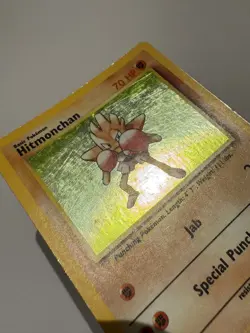 Pokemon TCG Hitmonchan Base Set, Holo Unlimited Rare Card 7/102 LP - Image 4