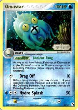 Omastar 23/92 Pokemon EX Legend Maker Stamped Holo Rare LP - Image 1