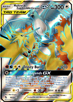 Moltres & Zapdos & Articuno GX 66/68 Pokemon Hidden Fates Ultra Rare NM - Image 1