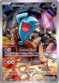 Team Rocket's Wobbuffet 203 Pokemon Scarlet & Violet Promo NM - Image 1