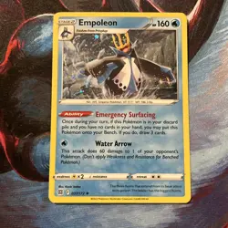 Swirl 🌀 Cosmo Holo Pokemon Empoleon 037/172 Sword & Shield MP - Image 1