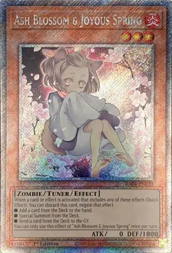 Ash Blossom & Joyous Spring (Alternate Art) (Platinum Secret Rare) RA04-EN025 Quarter Century Stampede 1st Edition for sale online - Image 3