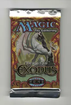 MTG "EXODUS" Korean 15-Card Booster Pack--Factory Sealed--Plus BCW Deck Guards - Image 1