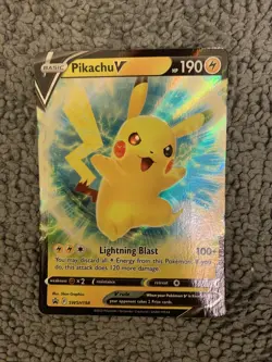 Pikachu V SWSH198 Black Star Promo Holo Pokemon Card NM - Image 1