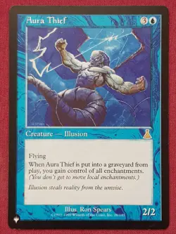 Magic The Gathering THE LIST - URZA'S DESTINY AURA THIEF blue card MTG - Image 1