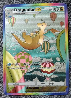 NEW ~ ART CARD ~ Pokemon Pocket TCG Dragonite EX Illustration Immersive TEXTURED - Image 1