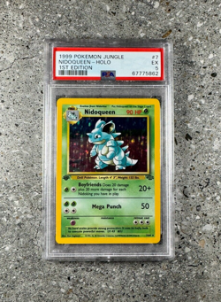 Pokemon TCG Cards 1st Edition Nidoqueen 7/64 Jungle Holo Rare PSA 5 EX - Image 1