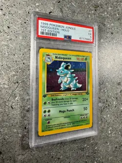 Pokemon TCG Cards 1st Edition Nidoqueen 7/64 Jungle Holo Rare PSA 5 EX - Image 4