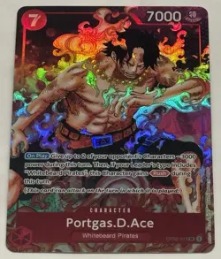 Portgas D. Ace Alt Art Paramount War OP02-013 One Piece English Card Foil - Image 1
