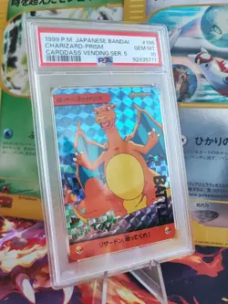 Pokemon Card 186 Charizard Glurak Prism Holo Carddass Vending PSA 10 Charmander - Image 1