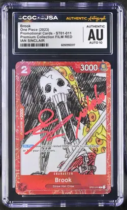 One Piece Film Red 2023 ST01-011 BROOK Signed Ian Sinclair Card CGC JSA - Image 1