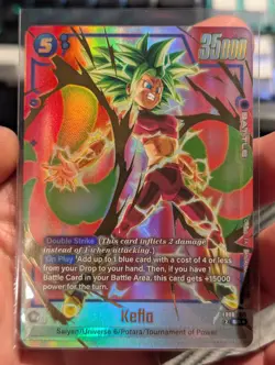 Kefla FB08-034 Alternate Art Saiyan's Pride Dragon Ball English Card Fusion Worl - Image 1