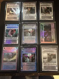 Star Wars ccg decipher Endor Card Lot - Han Solo Chewbacca C3P0 More - Foils! - Image 2