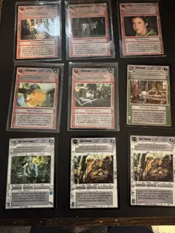 Star Wars ccg decipher Endor Card Lot - Han Solo Chewbacca C3P0 More - Foils! - Image 3
