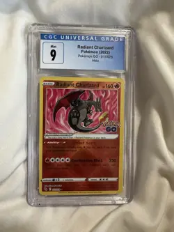 Pokemon Go Radiant Charizard Trading Card CGC 9 Mint Condition 2022 011/078 - Image 1