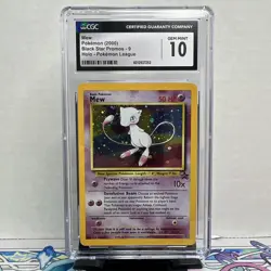 CGC 10 GEM MINT - SWIRL!!! - Mew Black Star Promo #9 Holo Pokemon League 2000 - Image 1