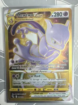 Pokemon TCG Mewtwo VSTAR Pokemon GO 086/078 Holo Secret Rare Mint - Image 1
