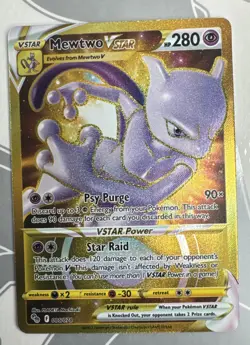 Pokemon TCG Mewtwo VSTAR Pokemon GO 086/078 Holo Secret Rare Mint - Image 2