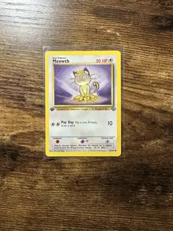 1999 Pokemon Meowth Jungle 56/64 1st Edition NM Near Mint - Image 1