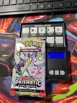 GOD PACKU 🔥22.43g🔥VERY HEAVY Prismatic Evolutions Pokemon Sealed Booster Pack - Image 1