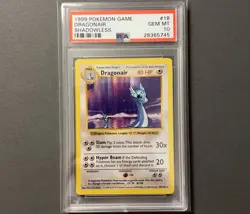 1999 Pokemon Dragonair Shadowless 18/102 Base Set - PSA 10 - Image 1