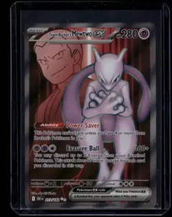 Pokemon TCG Team Rocket's Mewtwo ex 213/182 Destined Rivals NM - Image 1