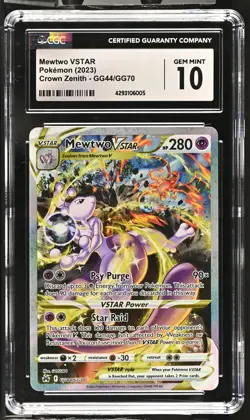 2023 Pokemon Crown Zenith Mewtwo VSTAR CGC 10 #GG44/GG70 - Image 1