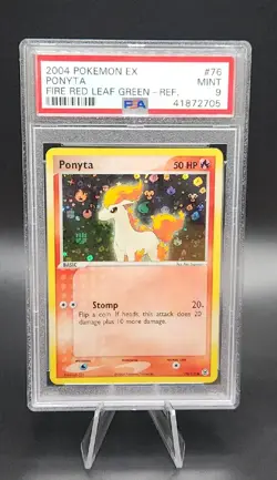 2004 Pokemon Ponyta #76 Reverse Foil Rev Holo PSA 9 Mint Fire Red Leaf Green - Image 1