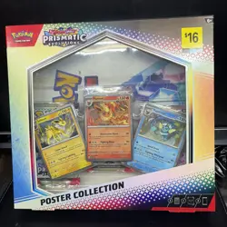 Pokemon Prismatic Evolutions Poster Collection Flareon Jolteon Vaporeon Sealed - Image 1