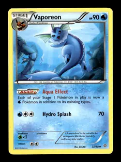 Vaporeon XY: Ancient Origins #22/98 LP Pokemon Uncommon - Image 1