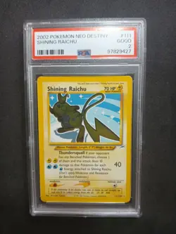 2002 Pokemon Neo Destiny Shining Raichu 111/105 PSA 2 - Image 1