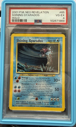 2001 POKEMON NEO REVELATION #65 SHINING GYARADOS-HOLO PSA 4 - Image 1