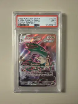 2022 Pokemon SWSH FA/Rayquaza VMAX Silver Tempest #TG20 PSA 9 - Image 1